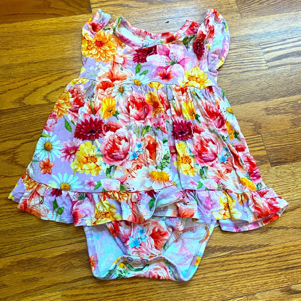 Posh Peanut -Ruffled Twirl Bodysuit Dress